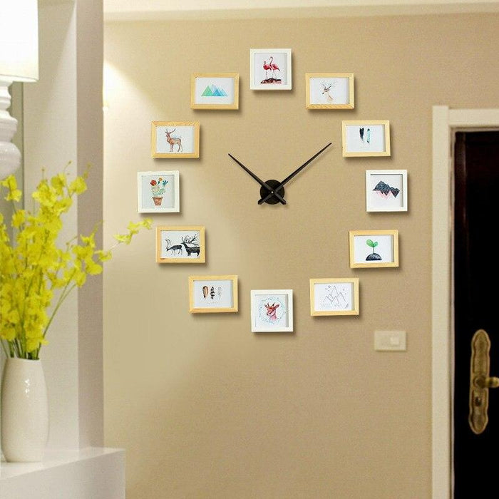 Photo Frames DIY Wall Clock - DWHOME