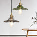 Japanese Style Glass Straw Hat Pendant Light - DWHOME