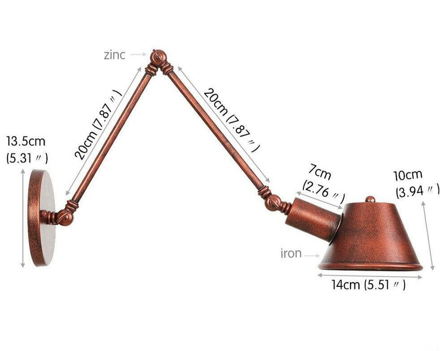 Rustic Style Angled Wall Light - DWHOME