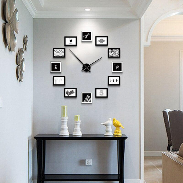 Photo Frames DIY Wall Clock - DWHOME