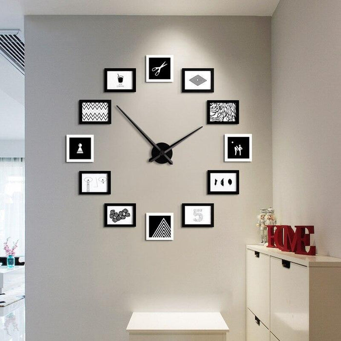 Photo Frames DIY Wall Clock - DWHOME