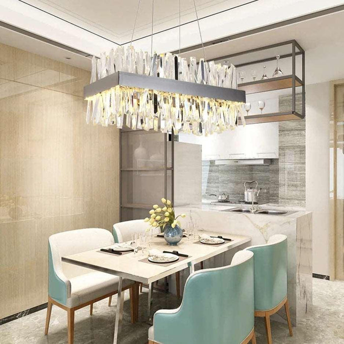 Calvi Crystal Rectangular Chandelier - DWHOME