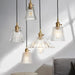Japanese Style Glass Straw Hat Pendant Light - DWHOME