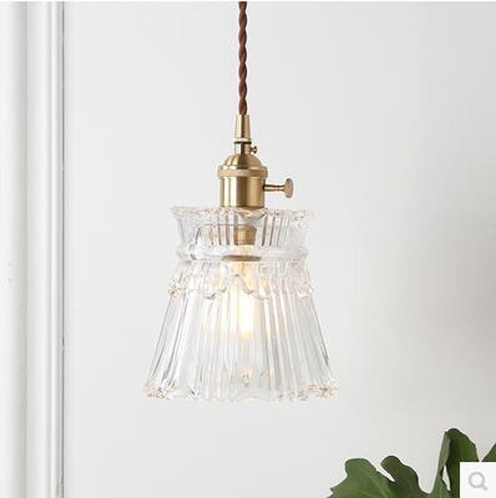 Lampe suspendue vintage en cuivre de style nordique N READY-DWHOME