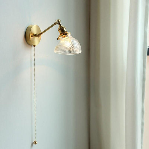 Nordic Style Glass Copper LED Wall Light-DWHOME