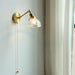Nordic Style Glass Copper LED Wall Light - DWHOME