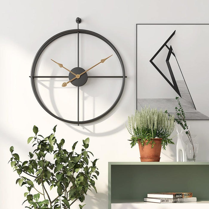 Modern Double Ring Iron Wall Clock - DWHOME