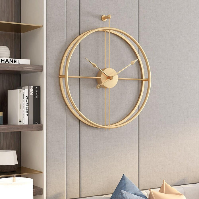 Modern Double Ring Iron Wall Clock - DWHOME
