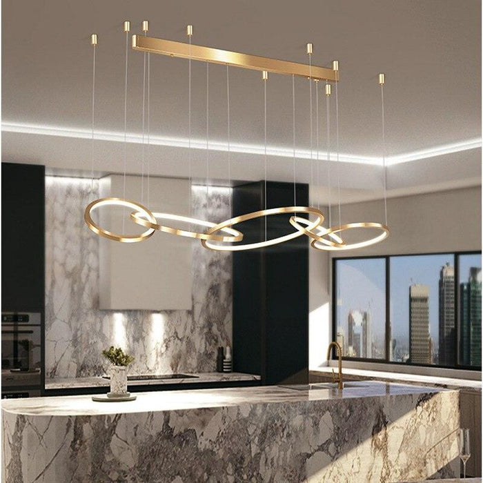 Modern Design Golden Rings Chandelier - DWHOME