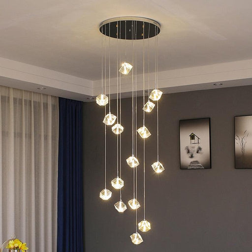 Modern Style Crystalline Cubes Chandelier-DWHOME