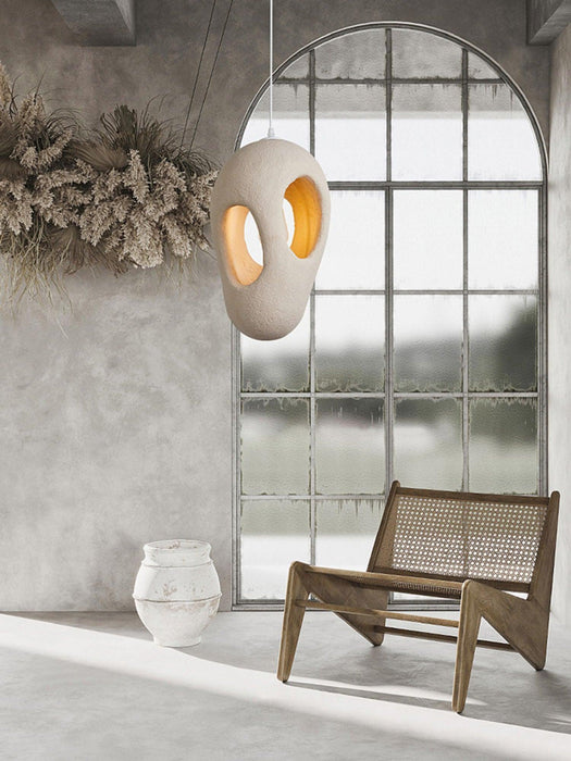 Hand-Built White Pendant Lamp-DWHOME