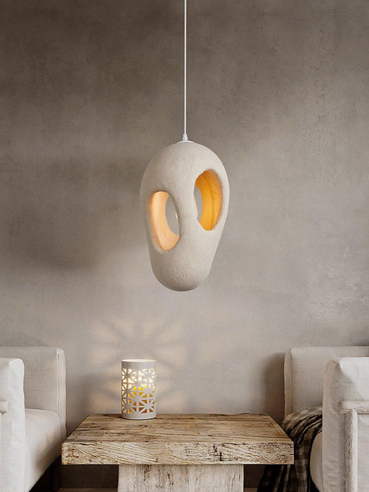 Hand-Built White Pendant Lamp-DWHOME