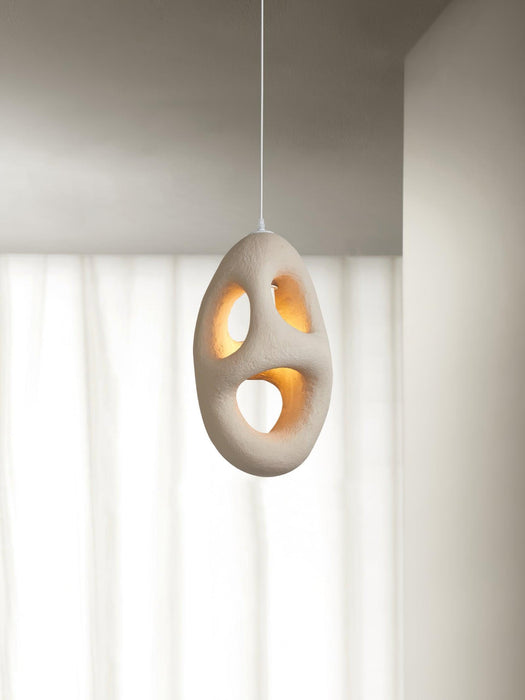 Hand-Built White Pendant Lamp-DWHOME