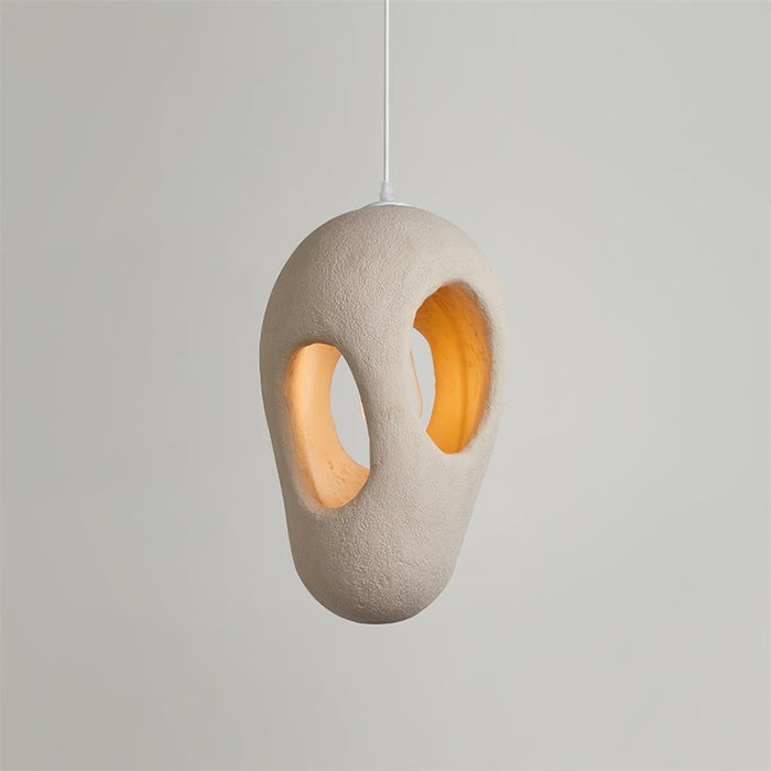 Hand-Built White Pendant Lamp-DWHOME