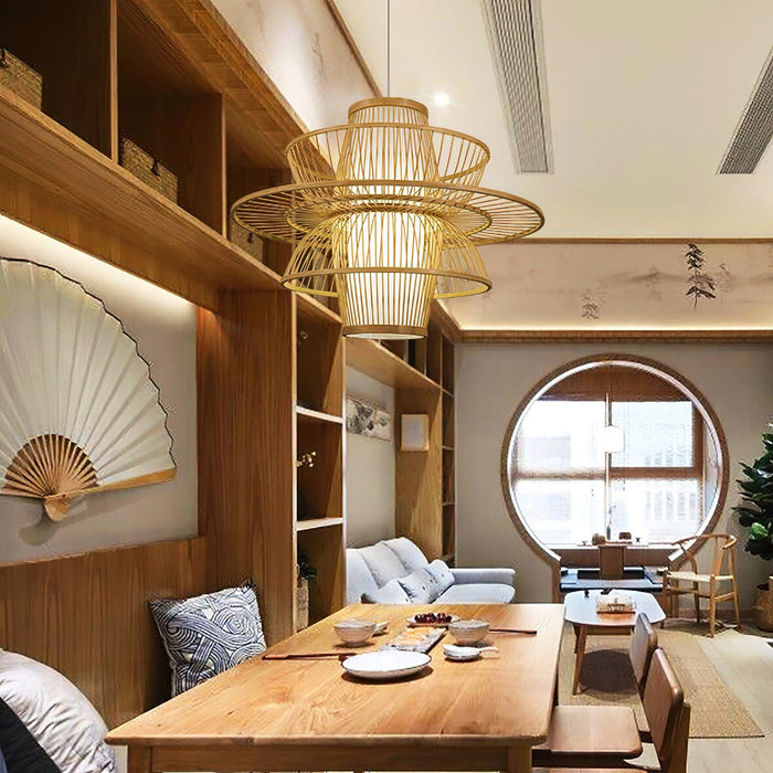 Handmade Sigyn Bamboo Pendant Lamp-DWHOME