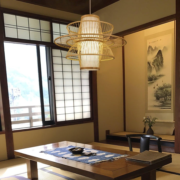 Handmade Sigyn Bamboo Pendant Lamp-DWHOME