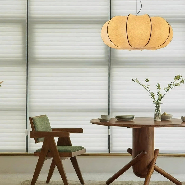 Oblate Silk Pendant Lamp-DWHOME