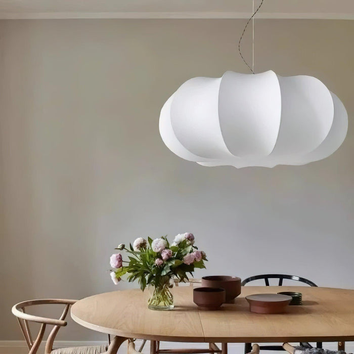 Oblate Silk Pendant Lamp-DWHOME