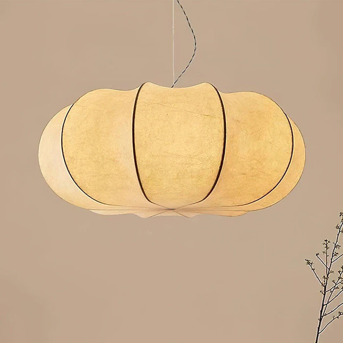 Oblate Silk Pendant Lamp-DWHOME