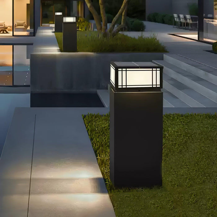 Harrison Solar Cube Outdoor Lamp-DWHOME