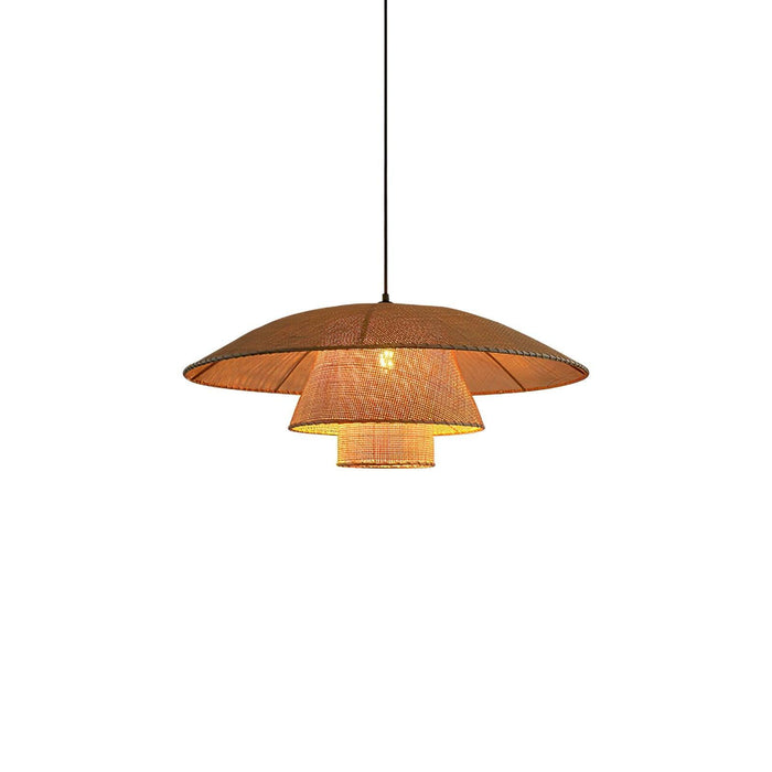 Hat Weave Rattan Pendant Lamp-DWHOME