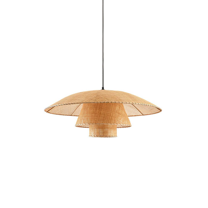 Hat Weave Rattan Pendant Lamp-DWHOME