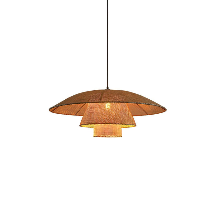 Hat Weave Rattan Pendant Lamp-DWHOME