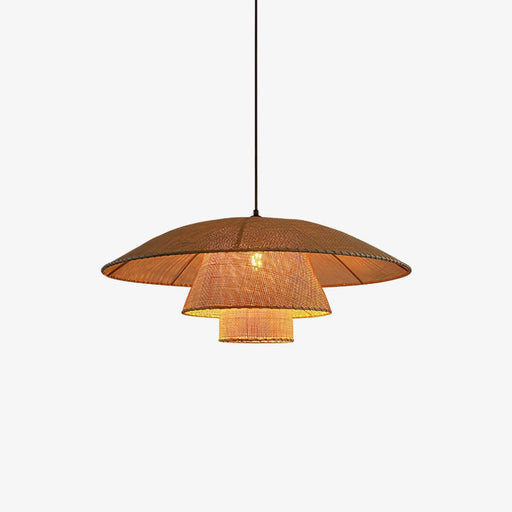Hat Weave Rattan Pendant Lamp-DWHOME