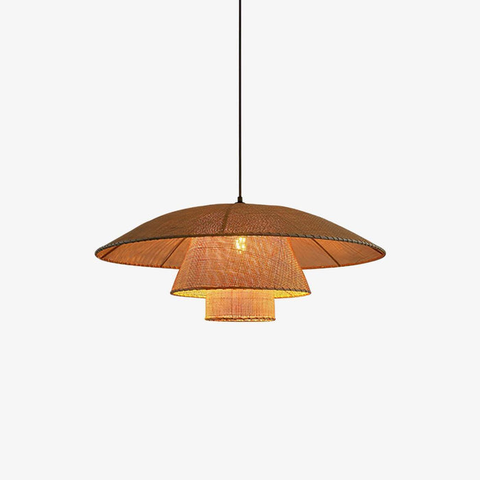 Hat Weave Rattan Pendant Lamp-DWHOME