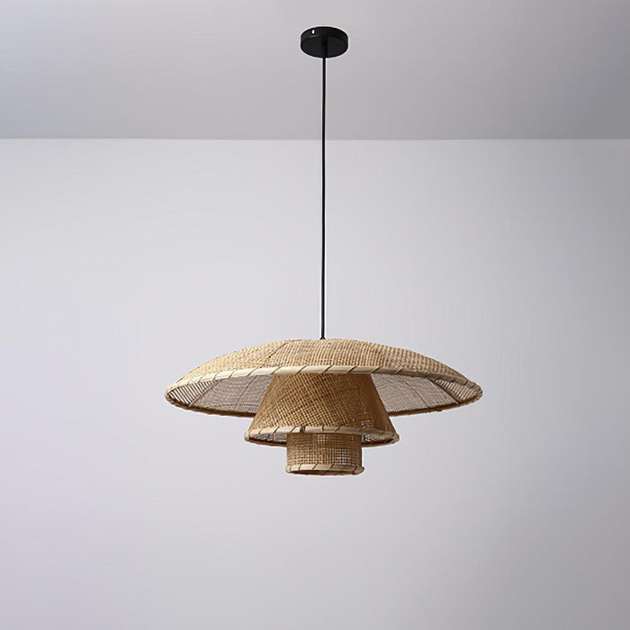 Hat Weave Rattan Pendant Lamp-DWHOME