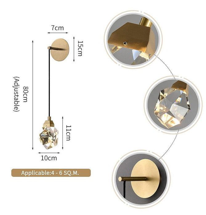 Bari Crystal Wall Sconce-DWHOME