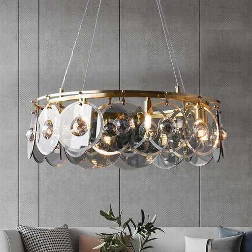 Modern Style Copper Shields Chandelier - DWHOME