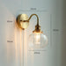 Nordic Style Glass Copper LED Wall Light - DWHOME