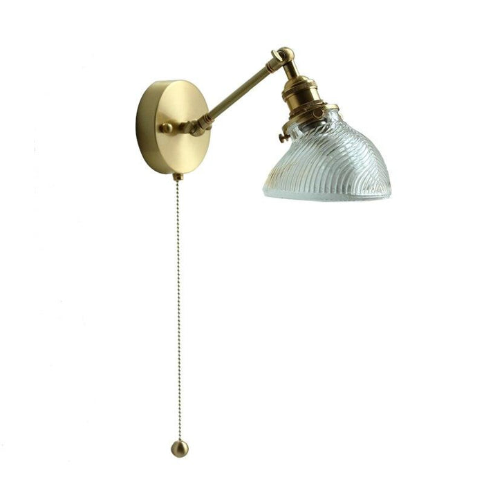 Nordic Style Glass Copper LED Wall Light - DWHOME