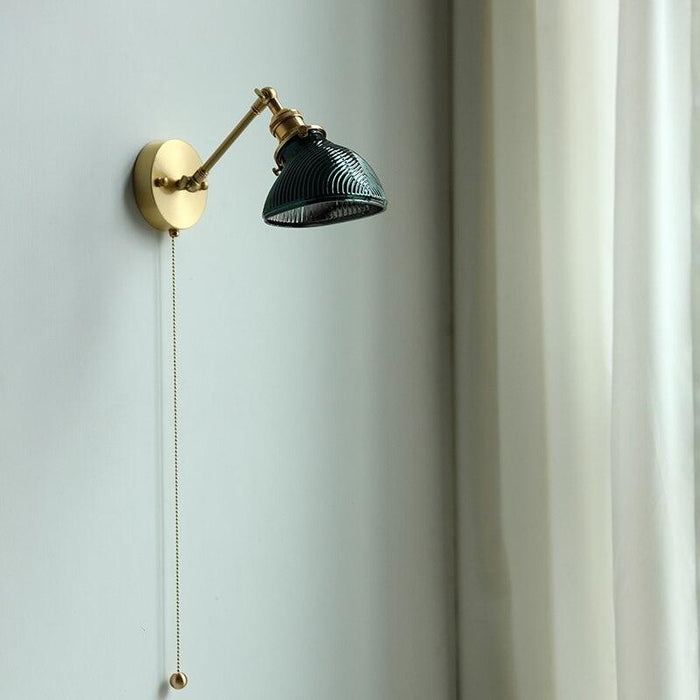 Nordic Style Glass Copper LED Wall Light - DWHOME