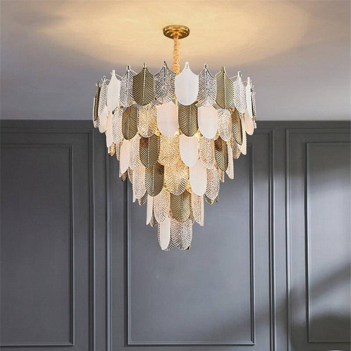 Postmodern Luxury Golden Feathers Chandelier - DWHOME