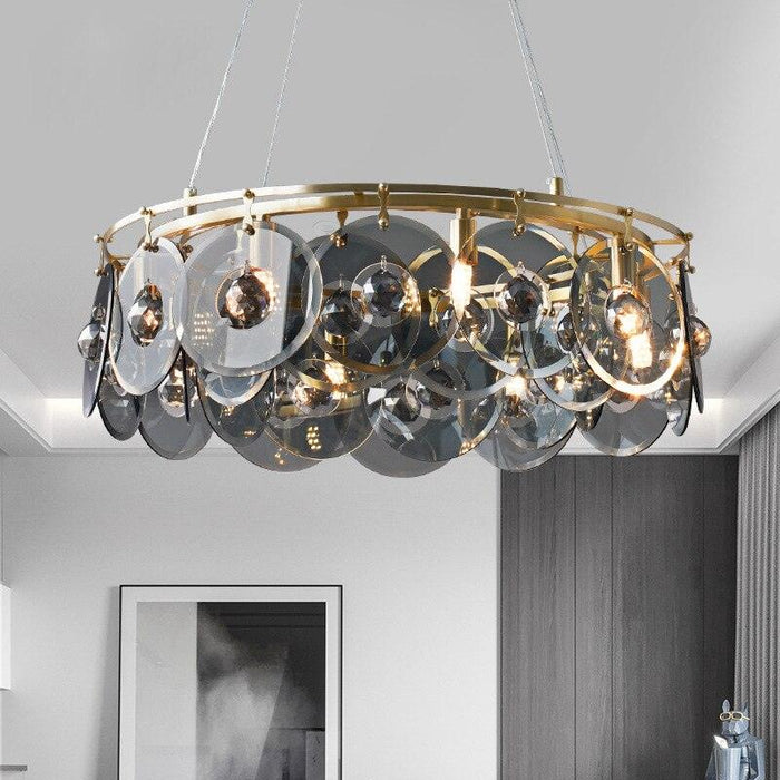 Modern Style Copper Shields Chandelier - DWHOME
