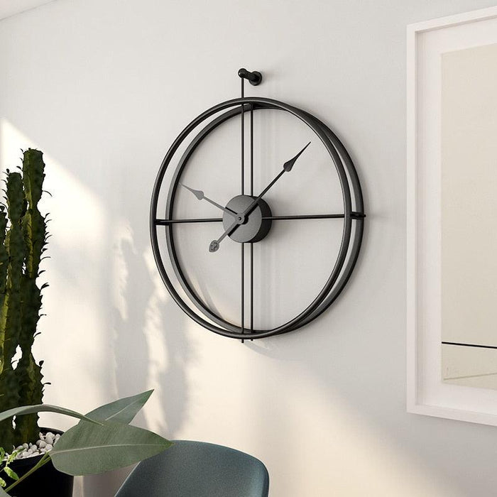Modern Double Ring Iron Wall Clock - DWHOME