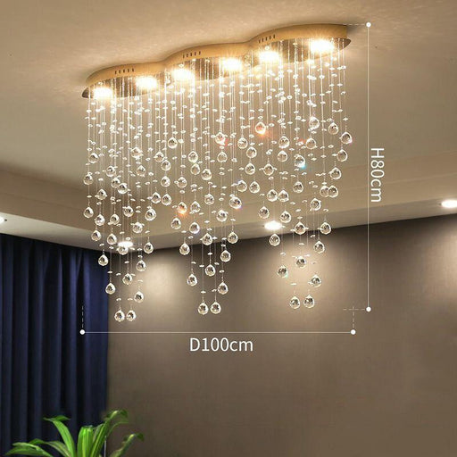 Modern Style Crystal Droplets Chandelier-DWHOME