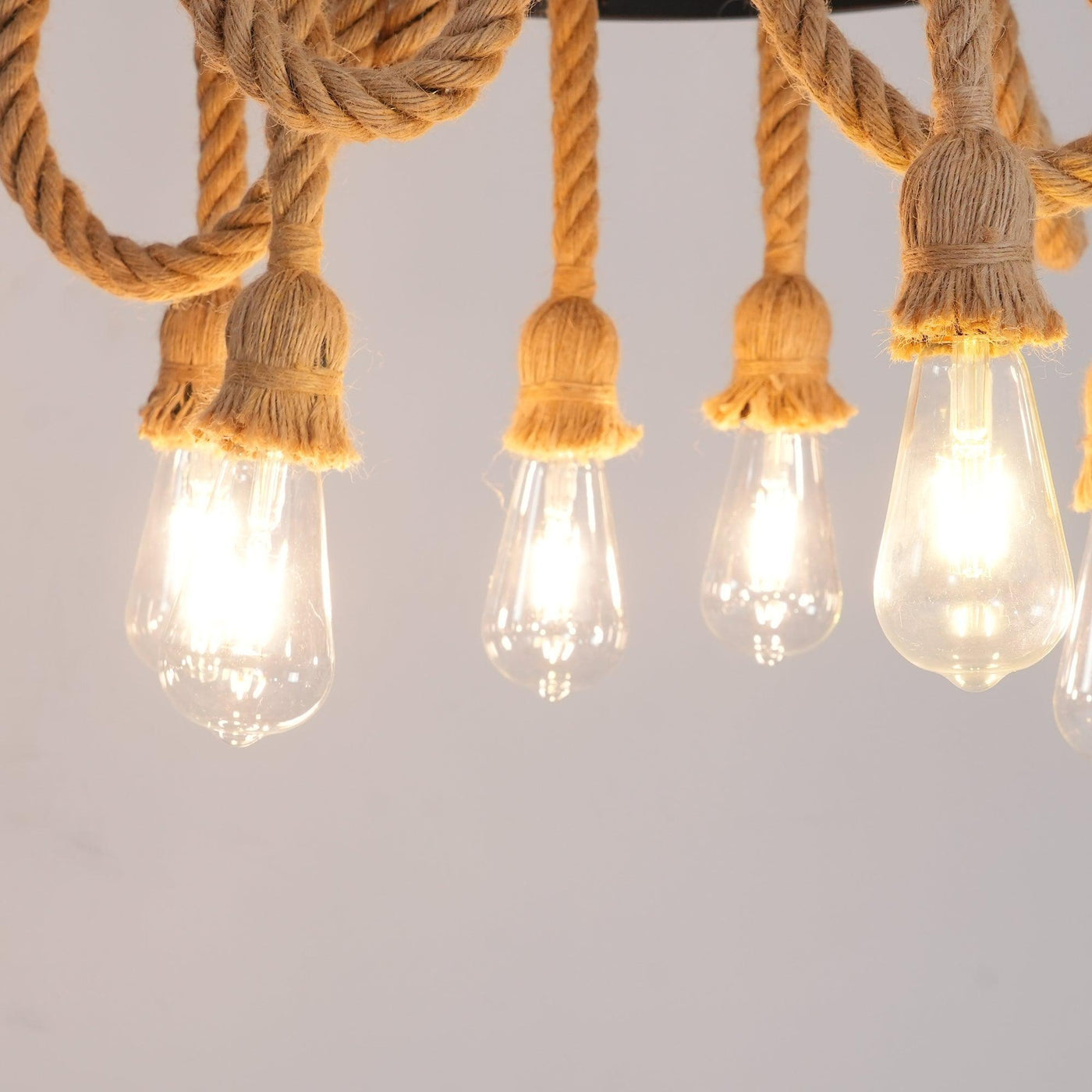 Hemp Rope Industrial Six Head Chandelier | DWHOME