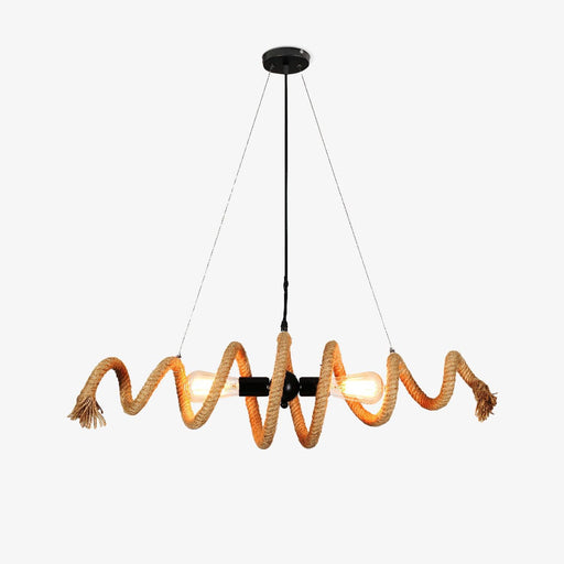 Hemp Rope Industrial Spiral Chandelier-DWHOME