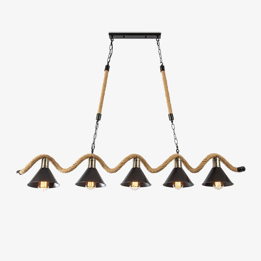Hemp Rope Industrial Wave Chandelier-DWHOME