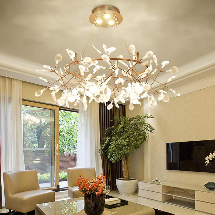 Rose Gold Firefly LED Chandelier-DWHOME