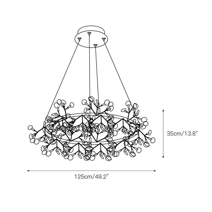 Heracleum Round Chandelier-DWHOME