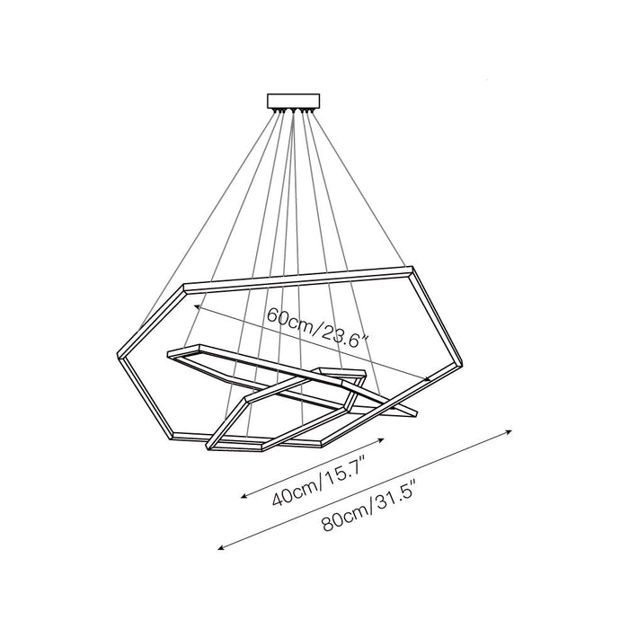 Hexagon Chandelier-DWHOME
