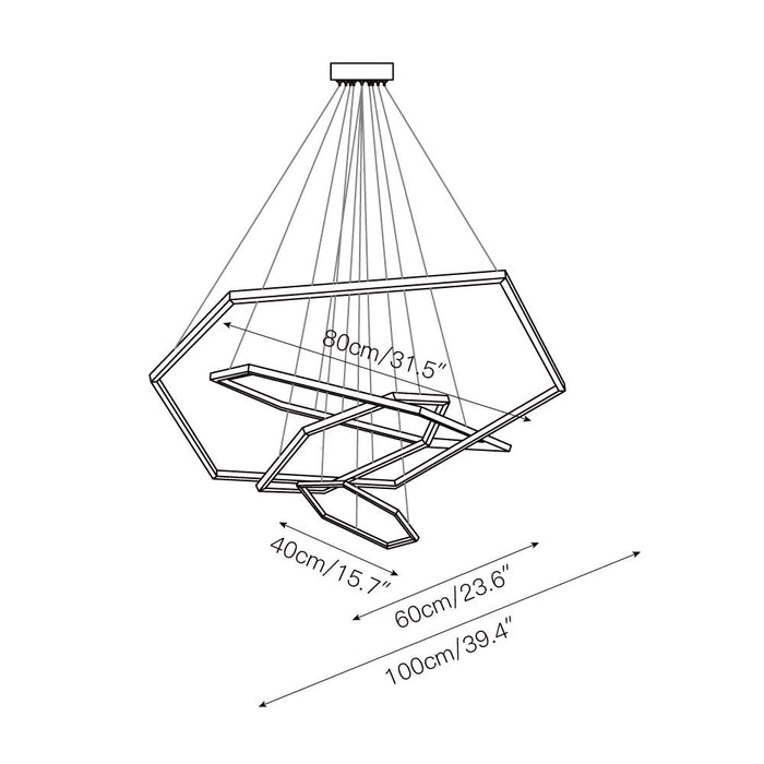 Hexagon Chandelier-DWHOME