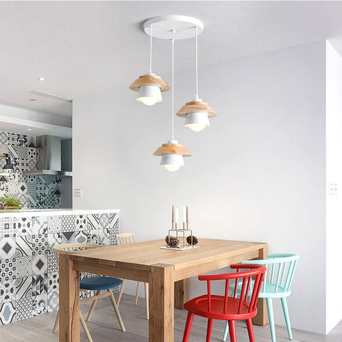 Modern Style Wooden Acorn Chandelier-DWHOME