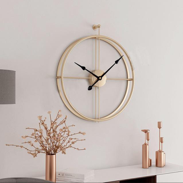 Modern Double Ring Iron Wall Clock - DWHOME
