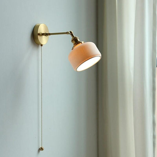 Modern Style Ceramic Pull Chain Wall Light-DWHOME