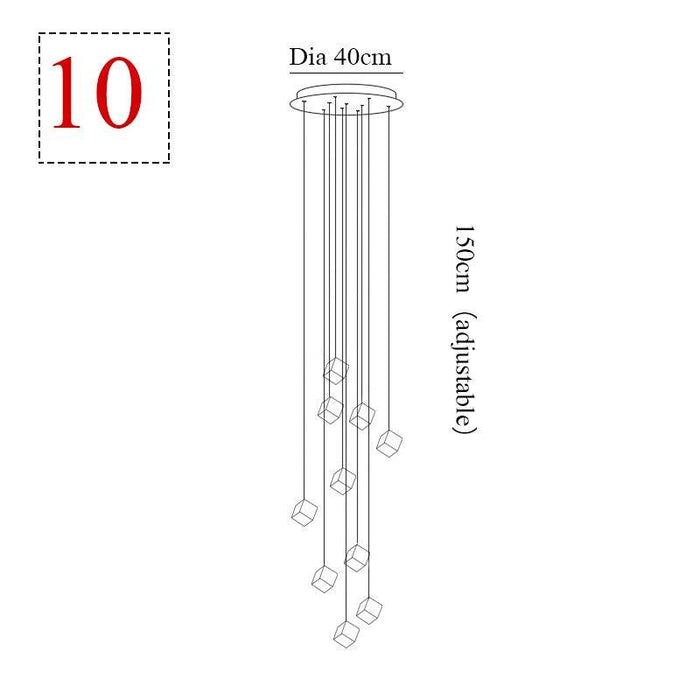 Modern Style Crystalline Cubes Chandelier - DWHOME